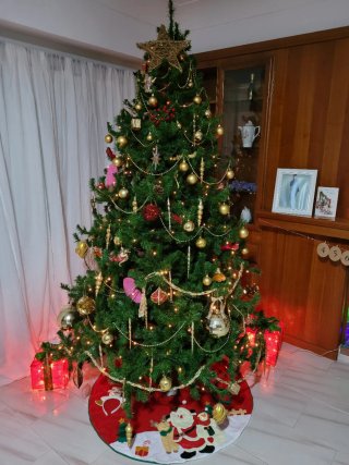 Árbol de Navidad 1,90m con Adornos y Luces