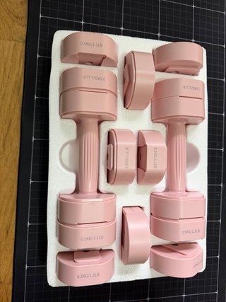Set di 2 manubri regolabili rosa