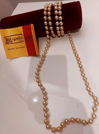 Collar vintage de perlas Majorica 1970 8mm y 120cm