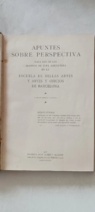 Apuntes de perspectiva.José Calvo y Verdonces.1918