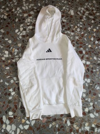 Sudadera adidas blanca con capucha