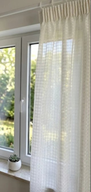 2 Cortinas Blancas para Salón o Dormitorio