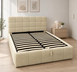 Cama con Canapé Abatible Beige + Envio - CHOLLO