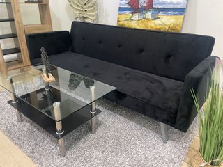 Sofá Cama 3 Plazas Negro