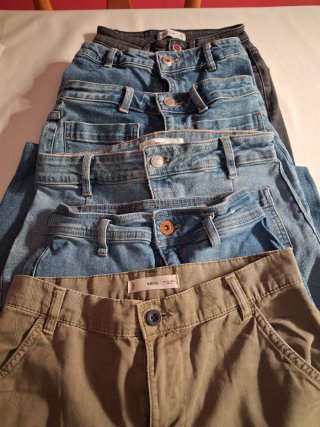 Lote de 6 Pantalones Variados,hym,lefties,mango..