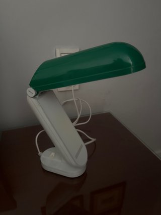 Lámpara Flexo Plegable Verde y Blanca