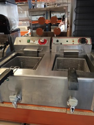 Freidora Industrial Doble de Acero
