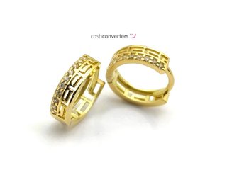 argollas oro 18k con circonita