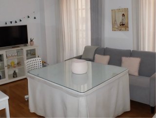 Mesa Camilla 120x120 con Ropa y Cristal