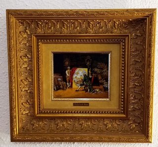 Cuadro antiguo de Rafael de la Torre óleo miniatur
