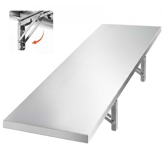 Estante plegable de acero inoxidable para la pared