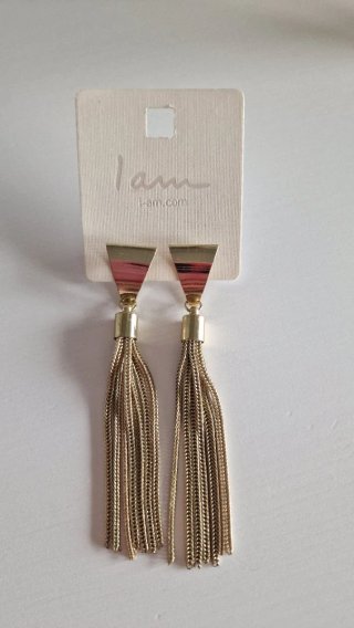 Pendientes Largos Dorados I am