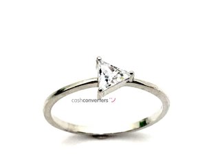 sortija plata 925mm con piedra con circonita