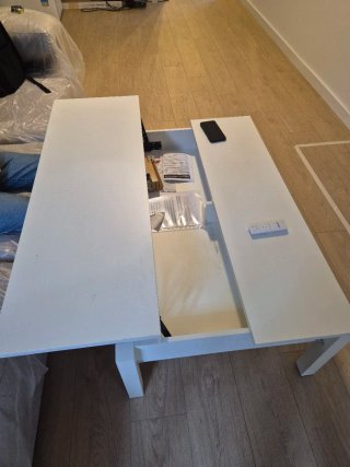 Mesa de centro elevable IKEA blanca
