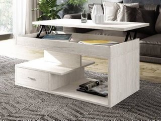 Mesa centro elevable Mod 60 con cajón 100x50