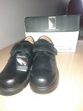 Zapatos Colegiales Geox Junior Negros Talla 40