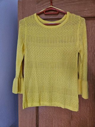 Jersey de canalé amarillo Stradivarius