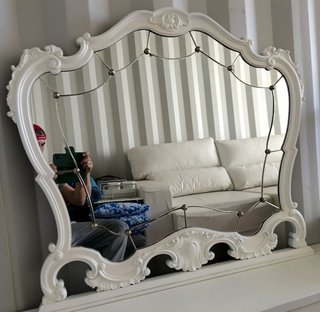 Espejo Antiguo Vintage de 1900 Madera de castaño