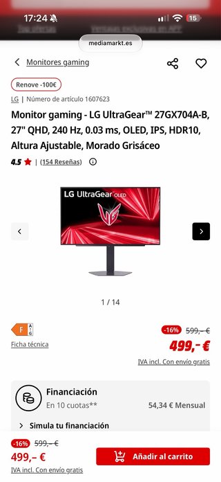 Monitor Gaming LG UltraGear 27 OLED