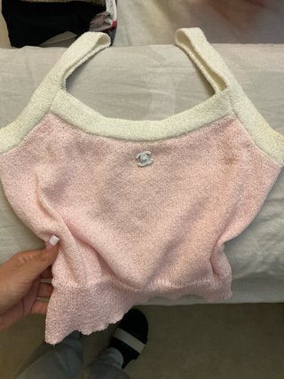 Top “Chanel” Rosa y Blanco