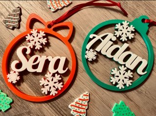 Adornos Navideños Personalizados 3D (Pack 2)