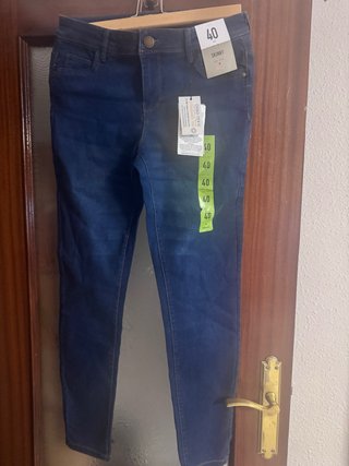 Pantalón Vaquero Skinny Azul Talla 40