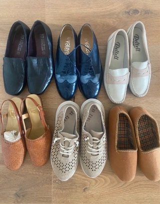 Lote de 6 pares de zapatos variados Talla 37