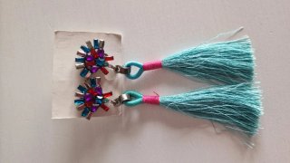 Pendientes con Borlas y Piedras