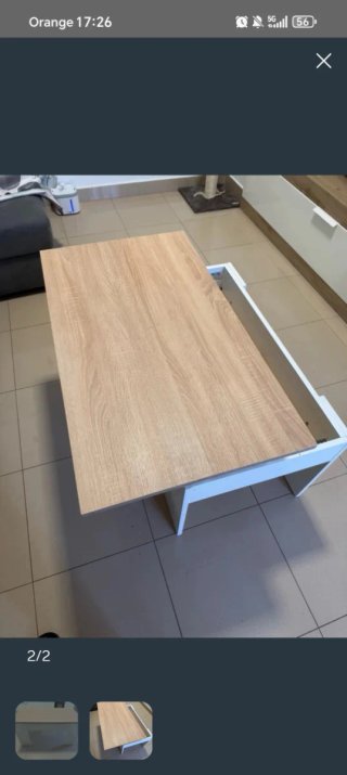 Mesa de centro elevable