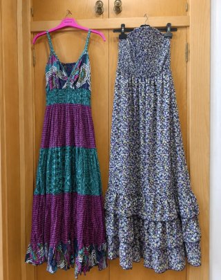 Lote de 4 Vestidos Largos Estampados