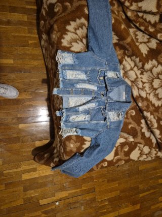 Chaqueta de Jean Desgastada Talla L