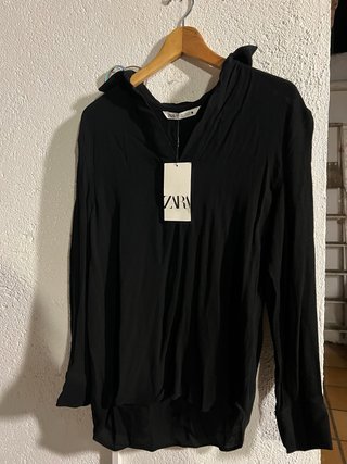 Blusa fluida negra Zara NEW con etiqueta | Talla X