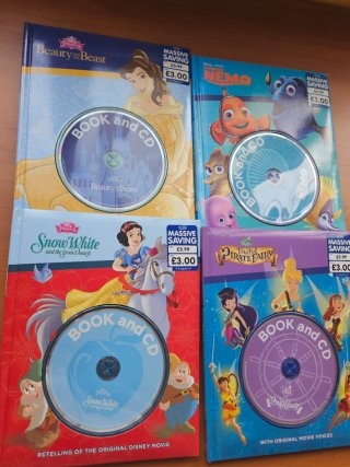 4 Libros con CD Disney