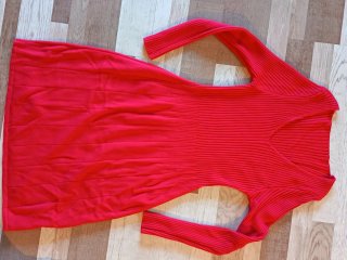 Vestido de punto rojo