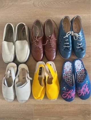 Lote de 6 pares de zapatos variados