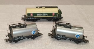 Set de 3 Vagones Cisterna para Tren