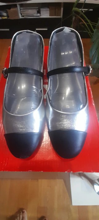 Bailarinas Parfois Plateadas y Negras