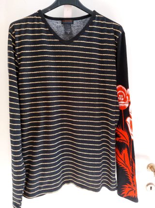 Maglietta vintage Y2K , Custo Barcelona a righe
