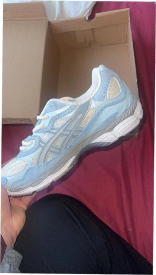 Zapatillas ASICS Gel-NYC Cream Arctic Sky Talla 42