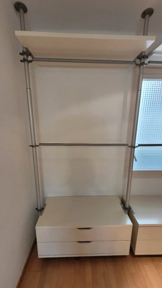 Vestidor completo IKEA Stolmen Blanco. 6 secciones