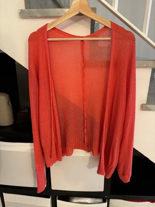 Chaqueta de punto ligera roja valida para m-l
