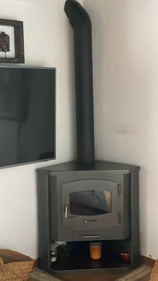 Chimenea de leña para esquina