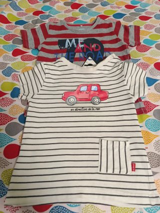 2 Camisetas para niño, talla 86cm
