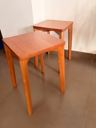 Set de 4 Taburetes de Madera