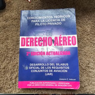 Libro de texto teórico "Derecho Aéreo" PPL