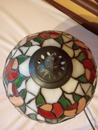 2 Lámparas de Mesilla Estilo Tiffany