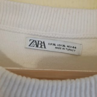 Jersey de algodón blanco Zara