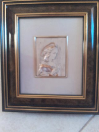 Quadro con bassorilievo in argento
