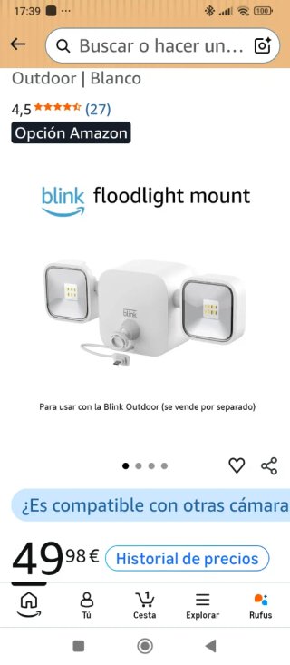 Soporte con Foco Blink Floodlight Mount