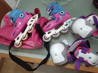 Patines en línea Oxelo con protecciones